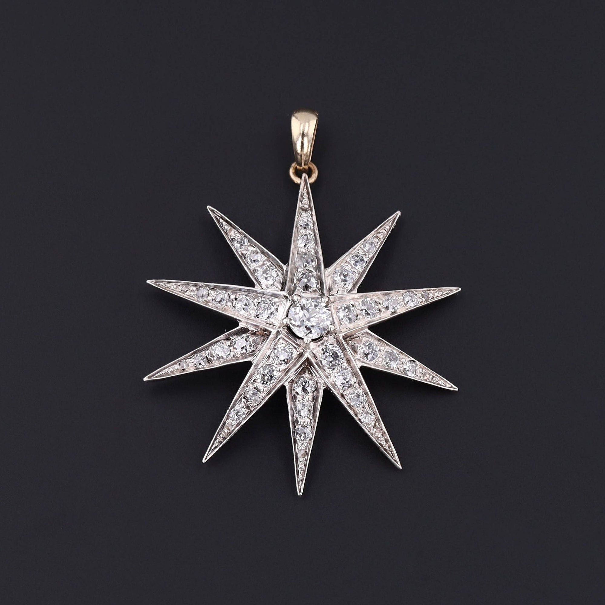 Antique Diamond Star Conversion Pendant