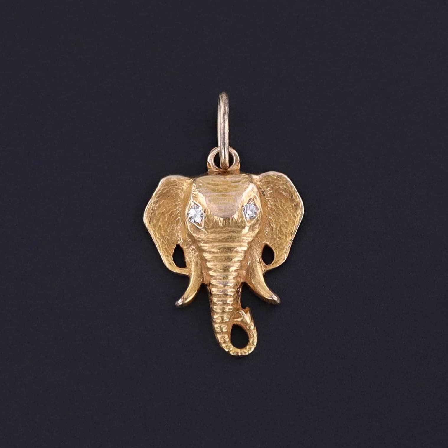 Antique Elephant Charm of 10k Gold
