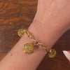 Antique Hatpin Charm Bracelet of 14k & 18k Gold