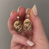Diamond Snake Earrings of 14k Gold
