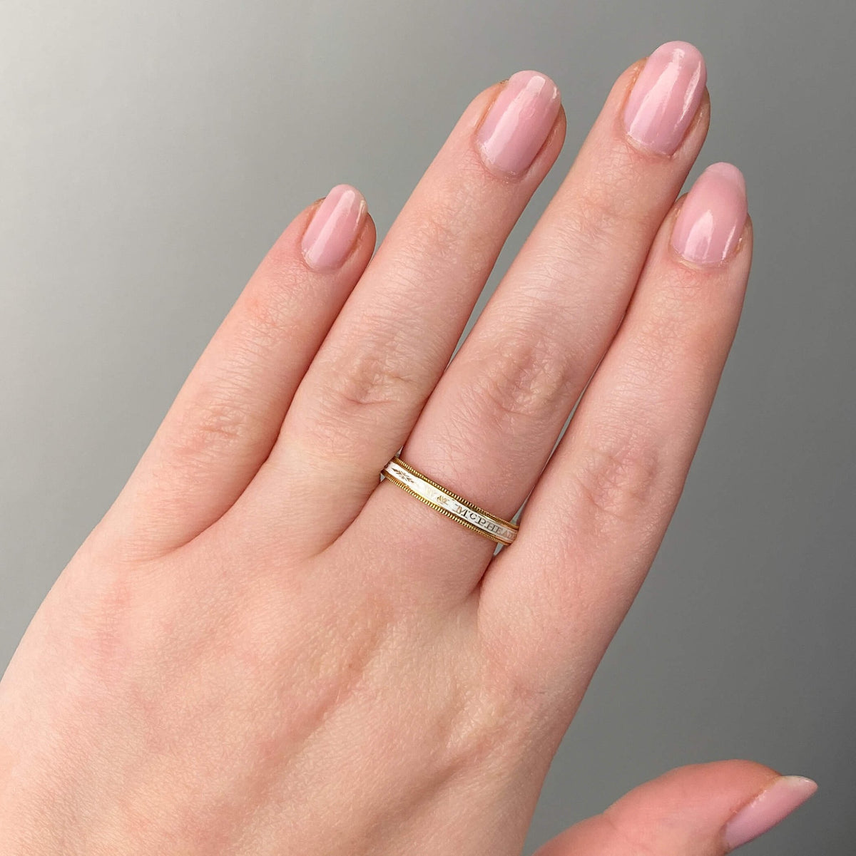 1776 Georgian Era White Enamel Mourning Ring of 18k Gold - Trademark Antiques