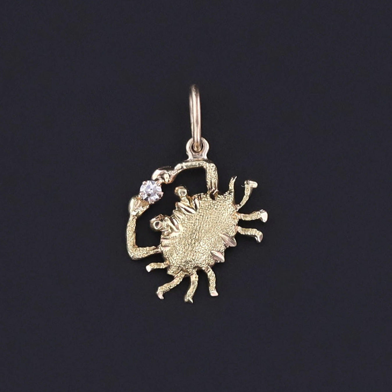 Antique Crab Charm of 10k Gold