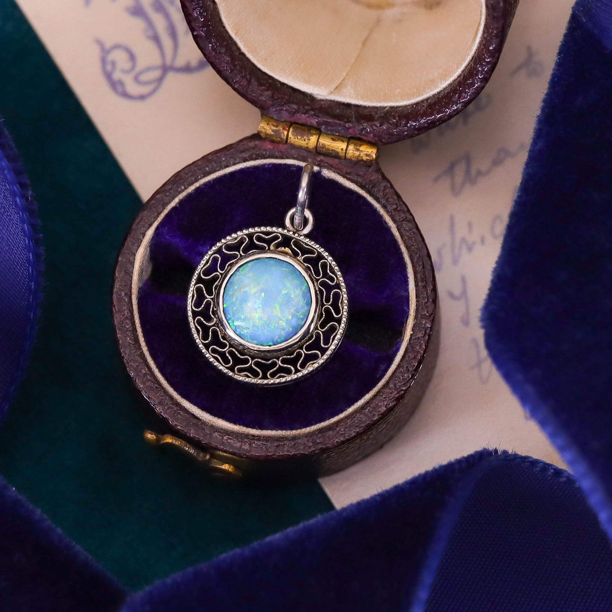 Antique Opal Charm of 18k Gold