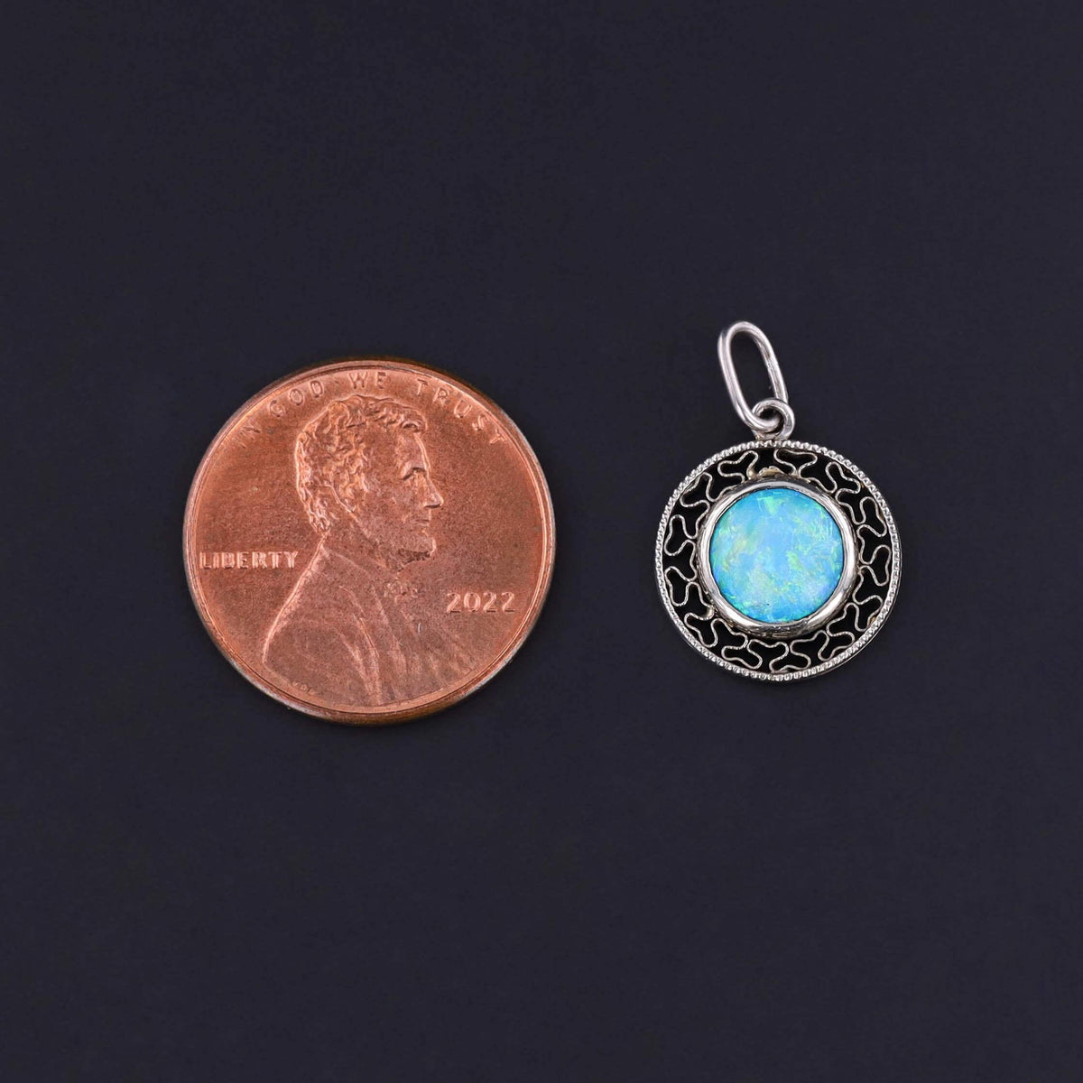 Antique Opal Charm of 18k Gold