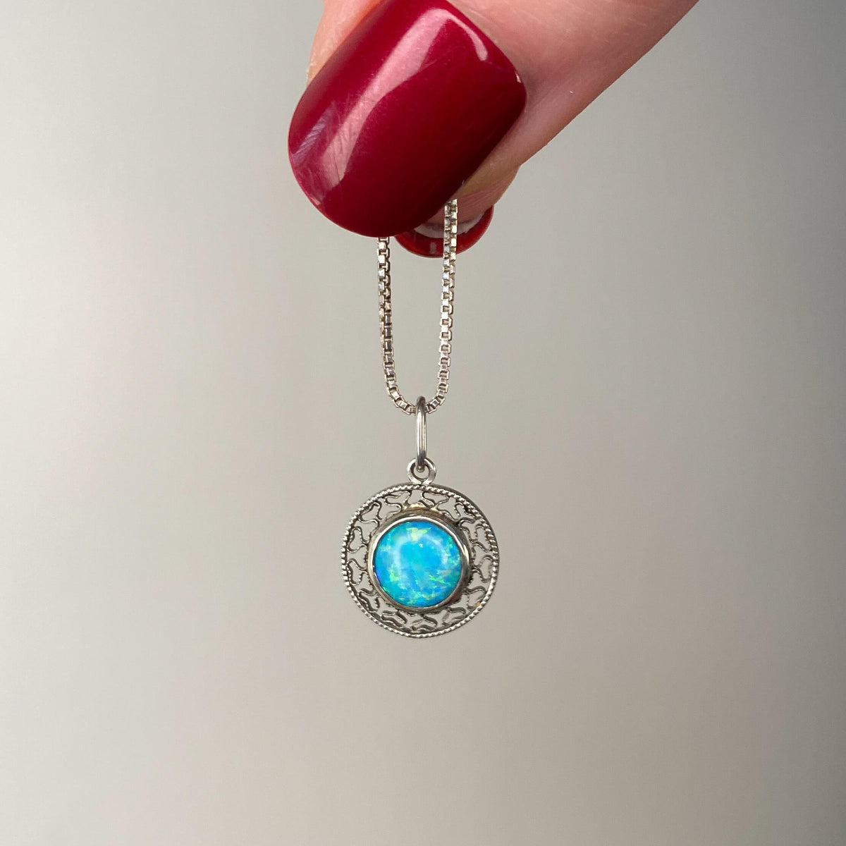 Antique Opal Charm of 18k Gold