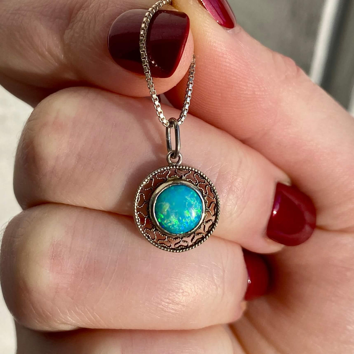 Antique Opal Charm of 18k Gold