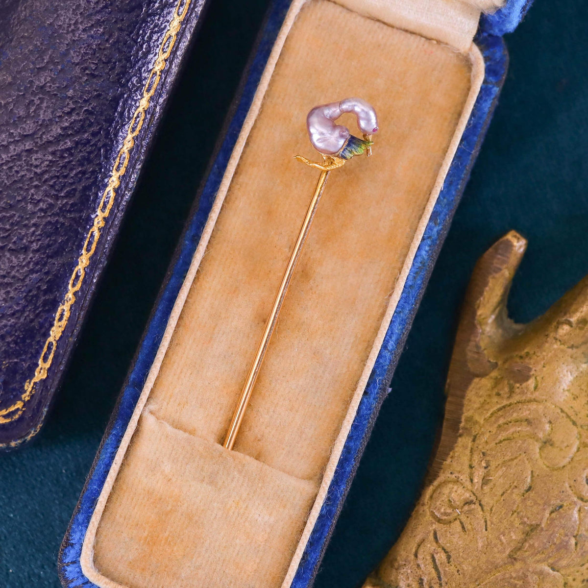 Antique Goose Stickpin of 18k Gold