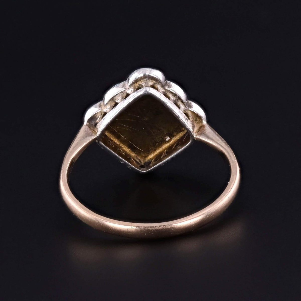 Antique Opal and Garnet Ring of 9k Gold