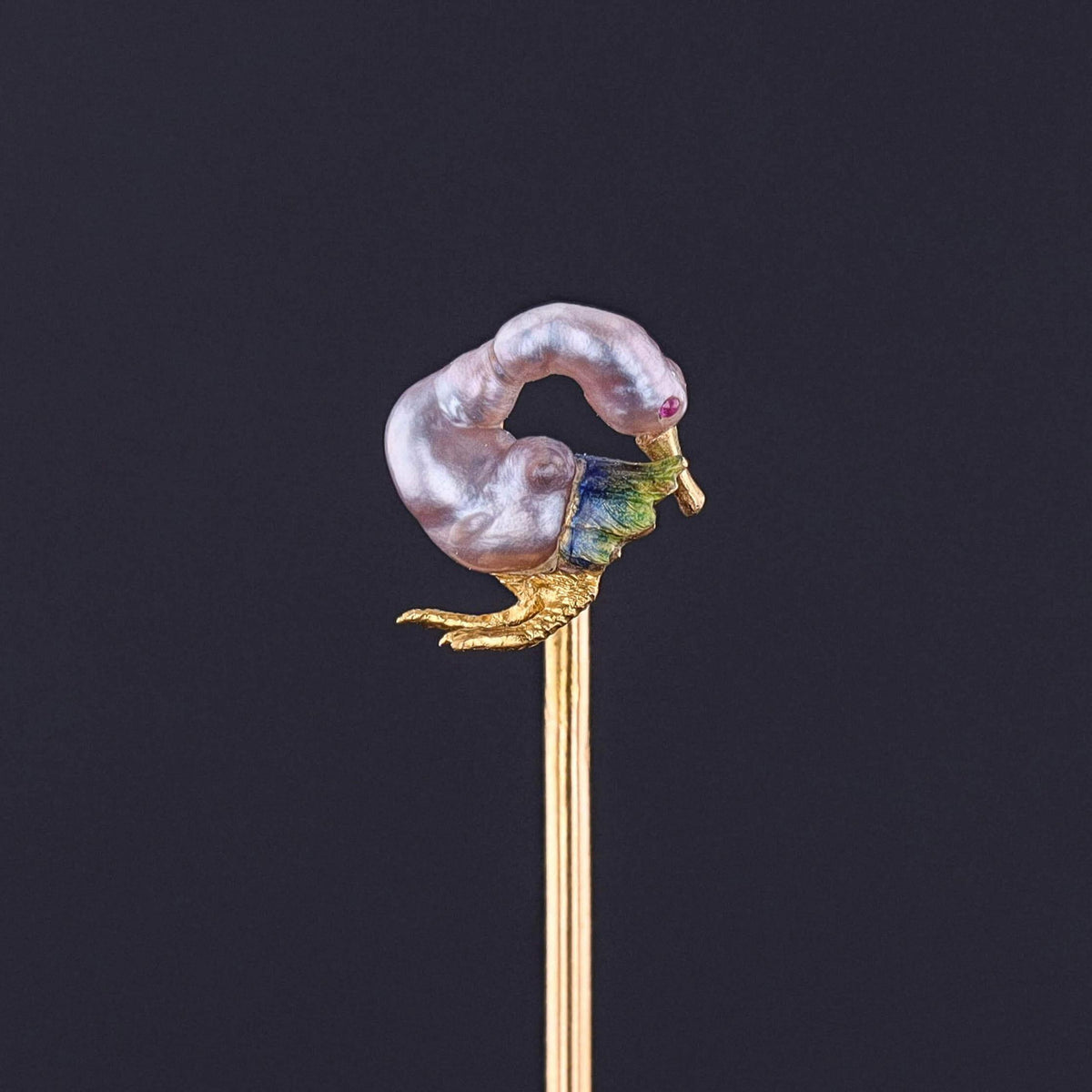 Antique Goose Stickpin of 18k Gold