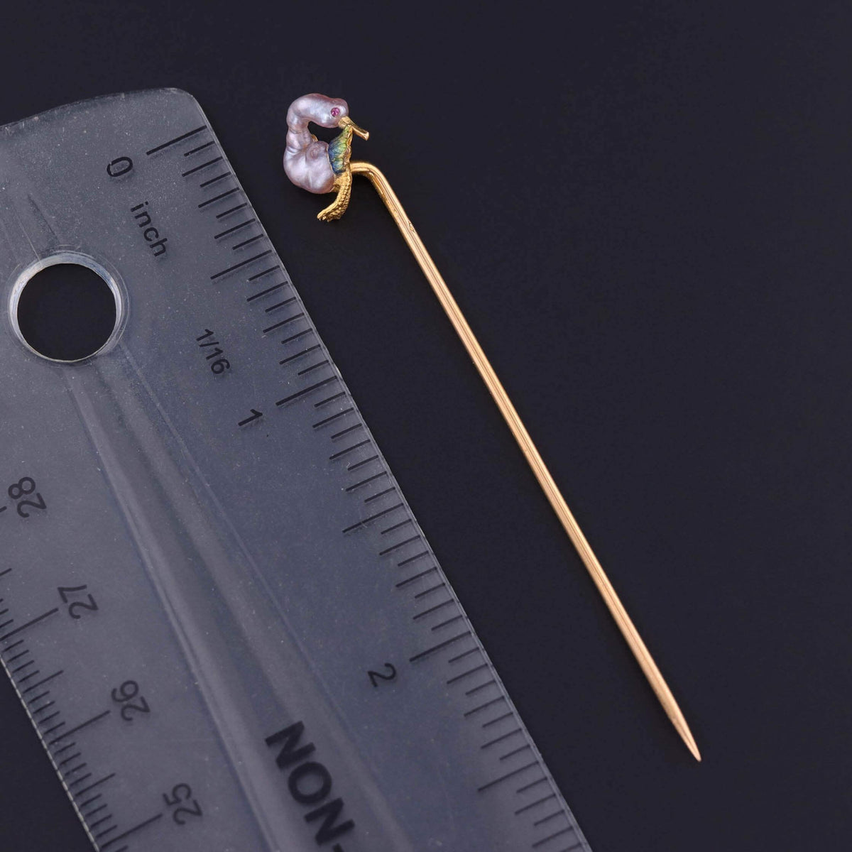 Antique Goose Stickpin of 18k Gold