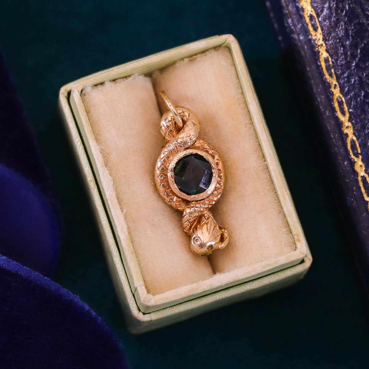 Antique Snake Charm of 12k Gold