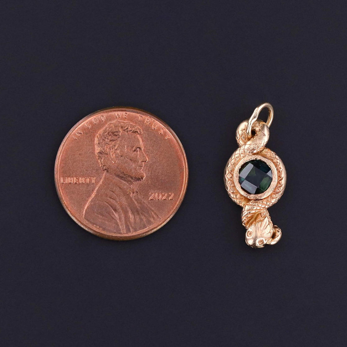 Antique Snake Charm of 12k Gold