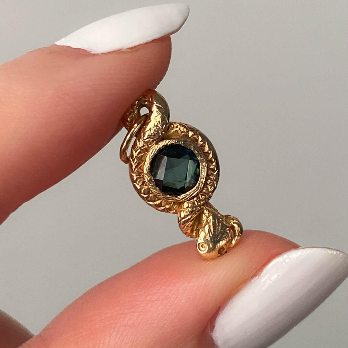 Antique Snake Charm of 12k Gold