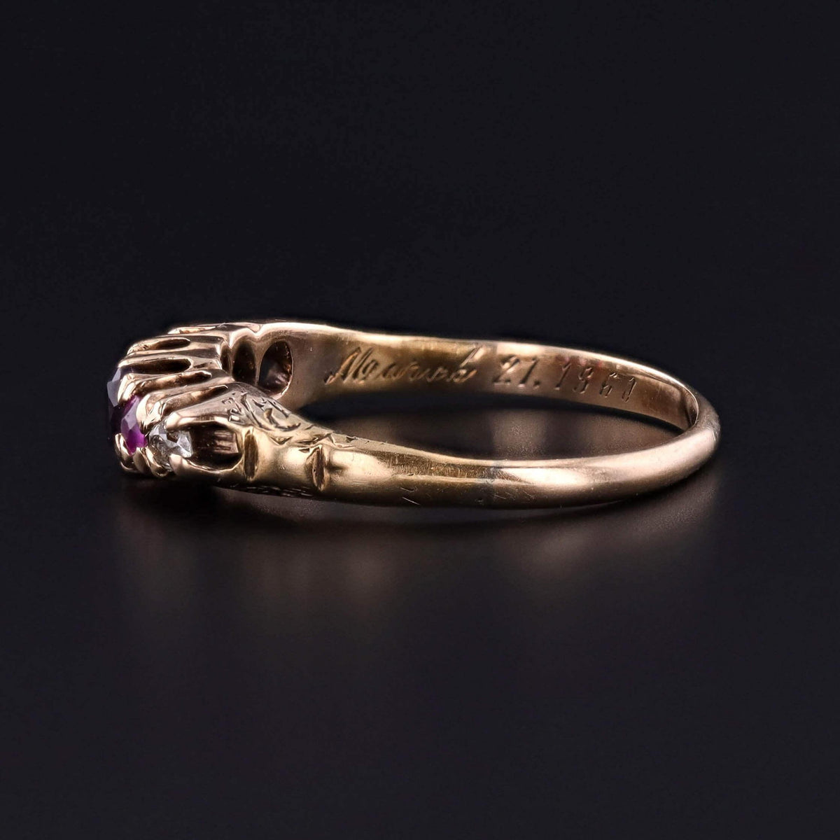 Antique REGARD Ring of 12k Gold