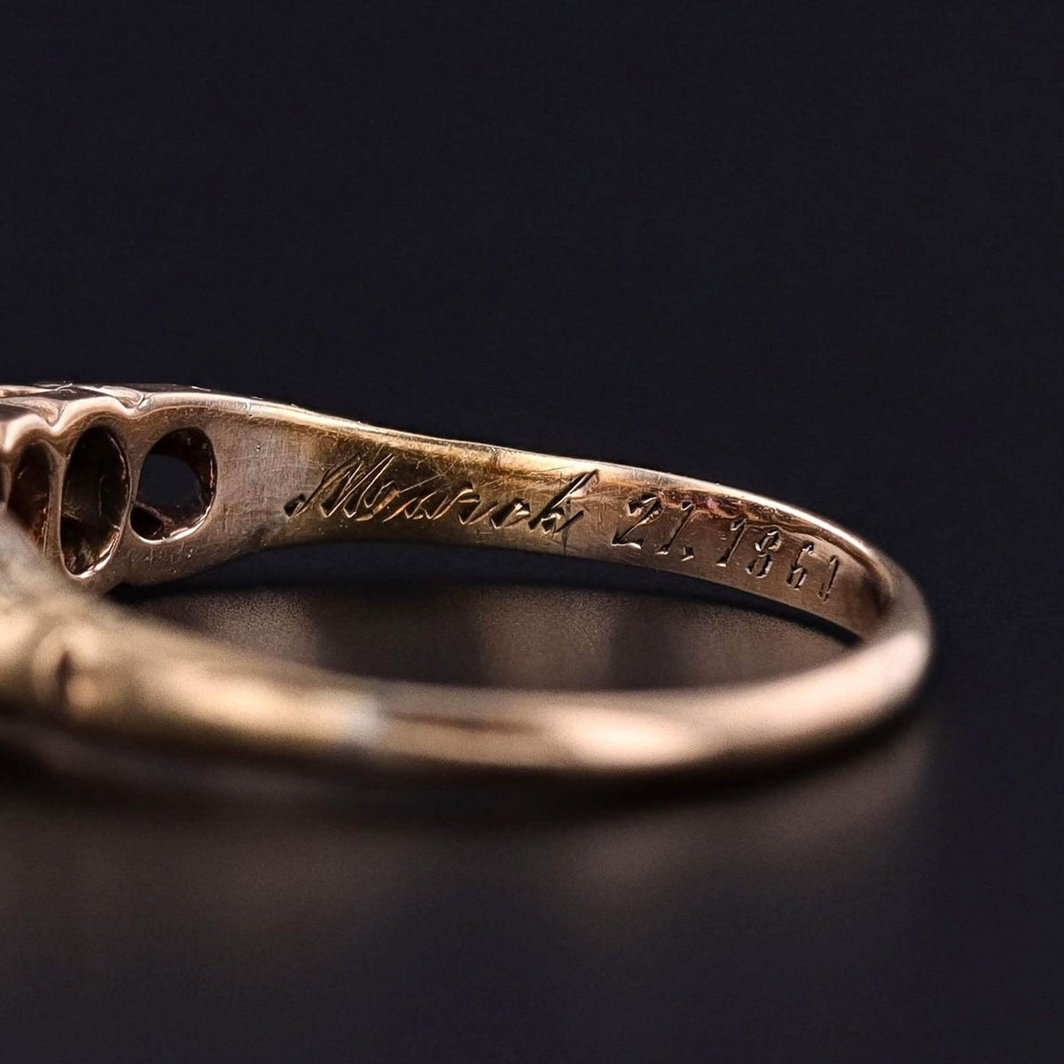 Antique REGARD Ring of 12k Gold