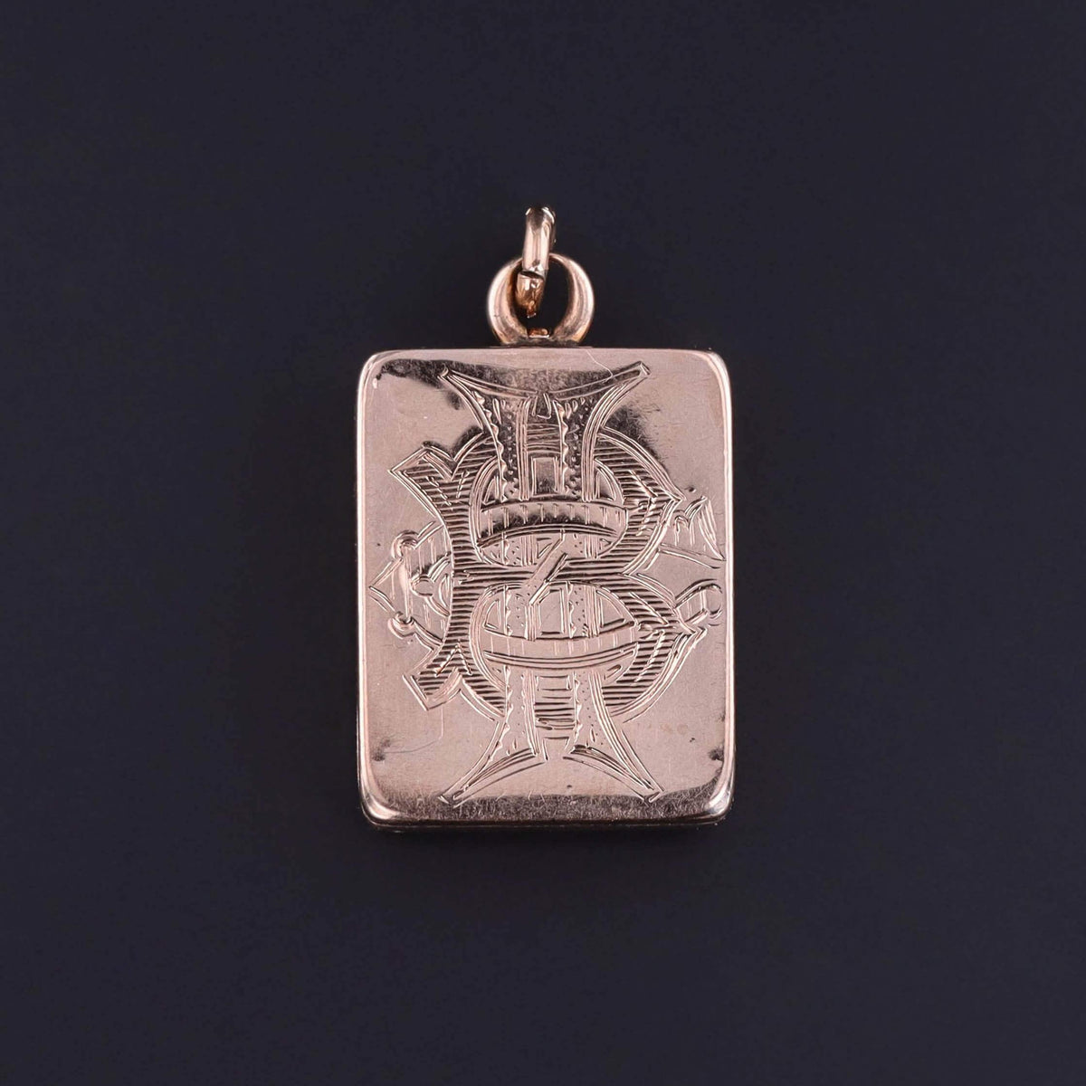 Victorian Diamond Crescent Moon Locket of 9k Gold