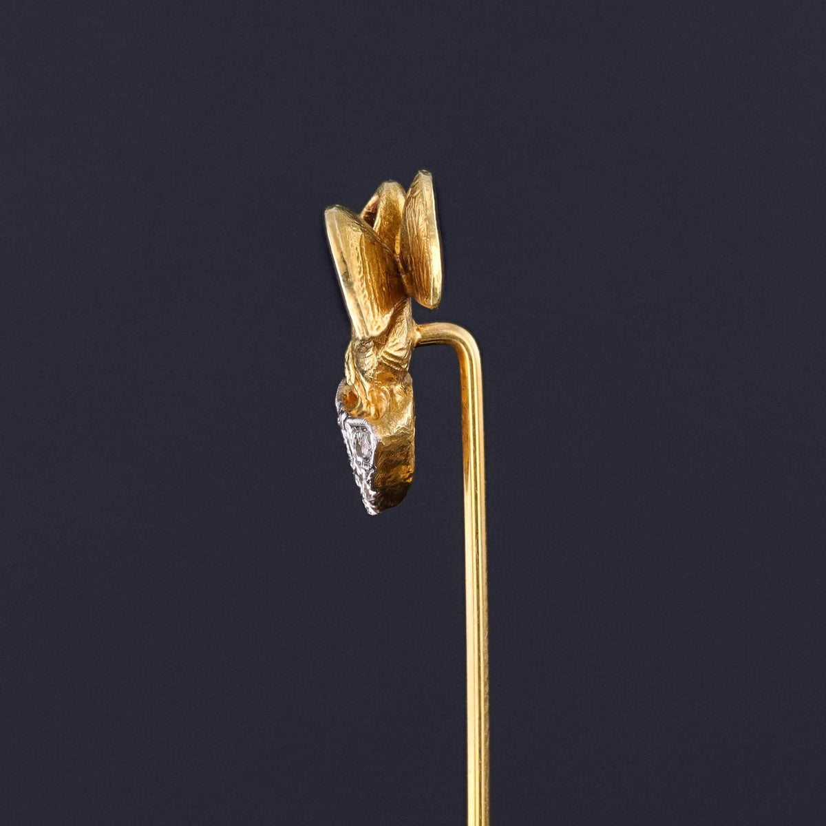Vintage Pelican in Her Piety Stickpin of 14k Gold