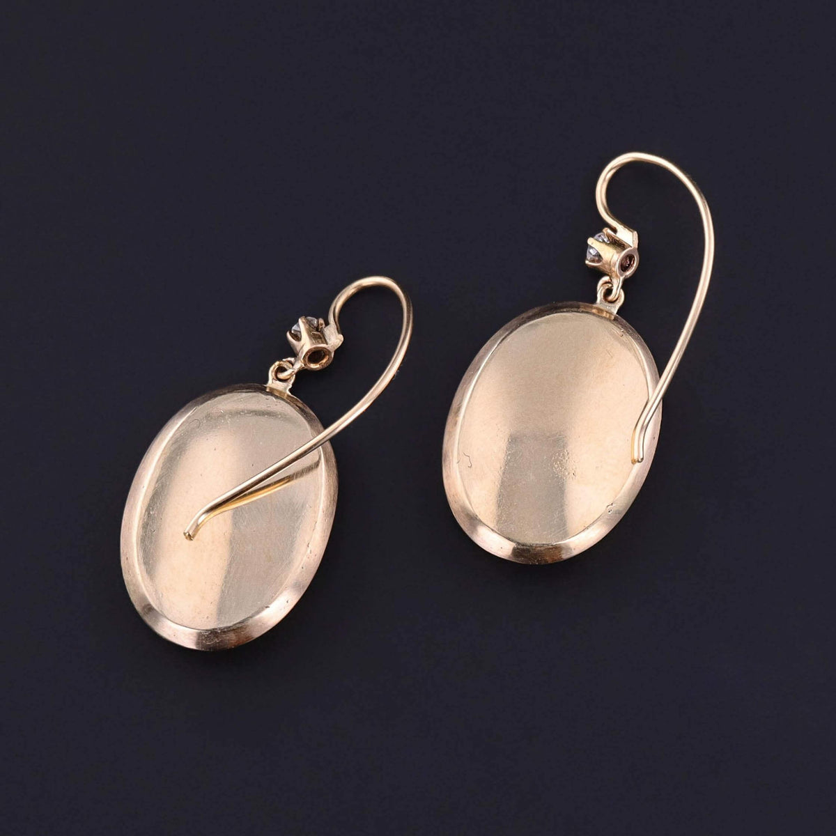 Antique Griffin Earrings of 10k and 14k Gold