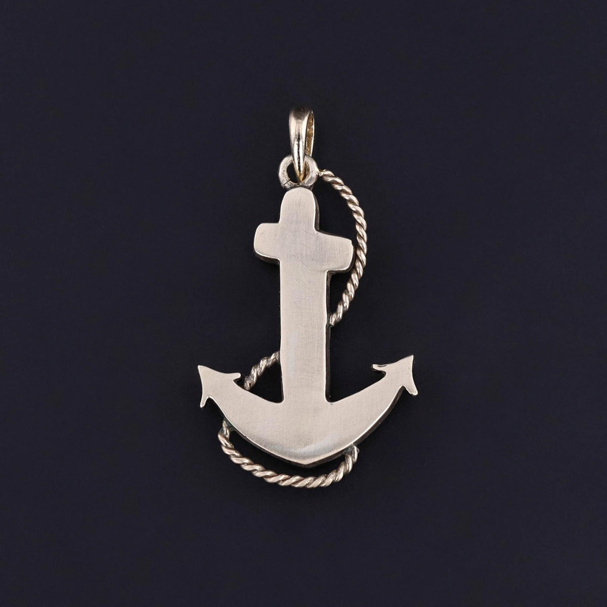 Antique Agate Anchor Pendant of 9ct Gold - Trademark Antiques