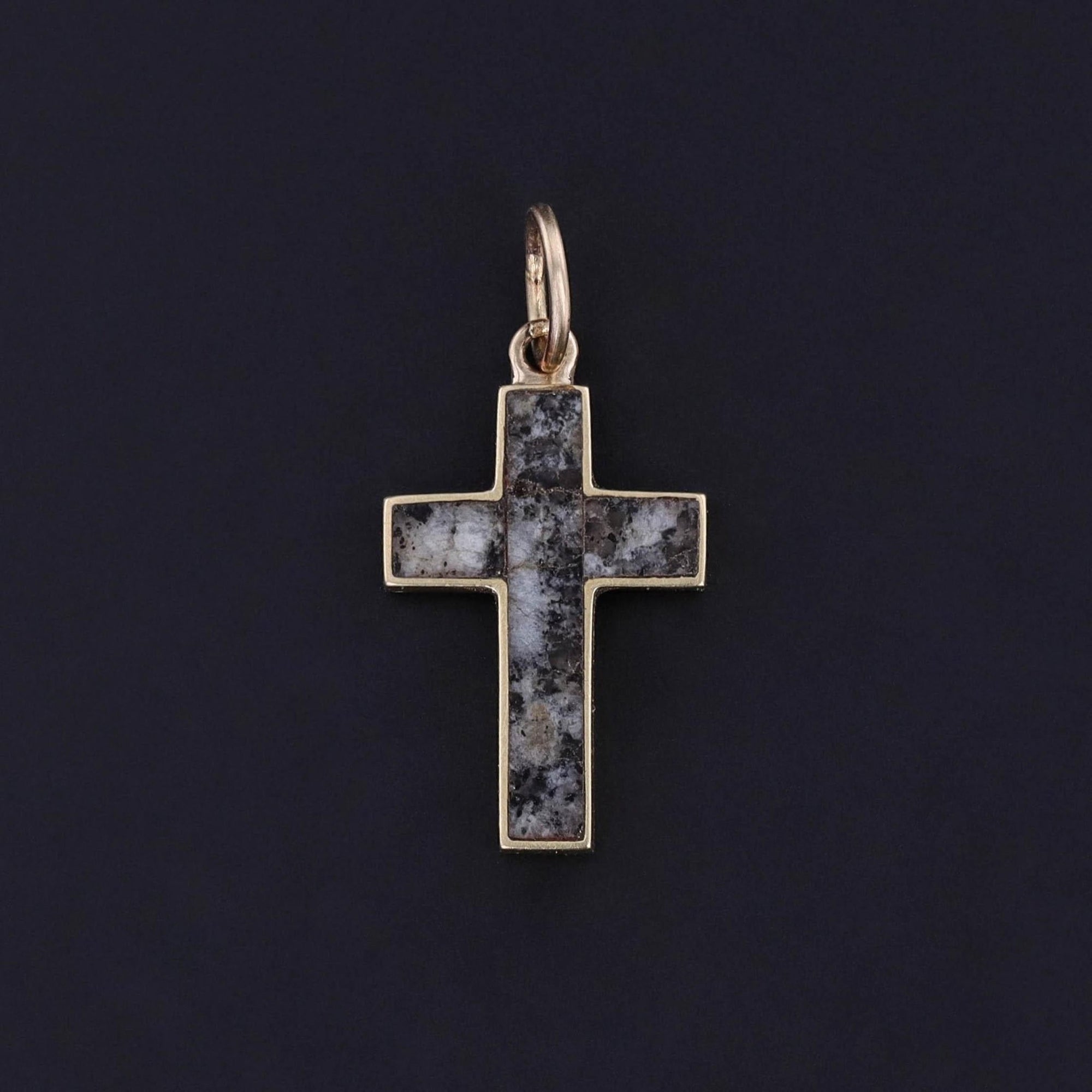 Antique Agate Cross of 15ct Gold - Trademark Antiques