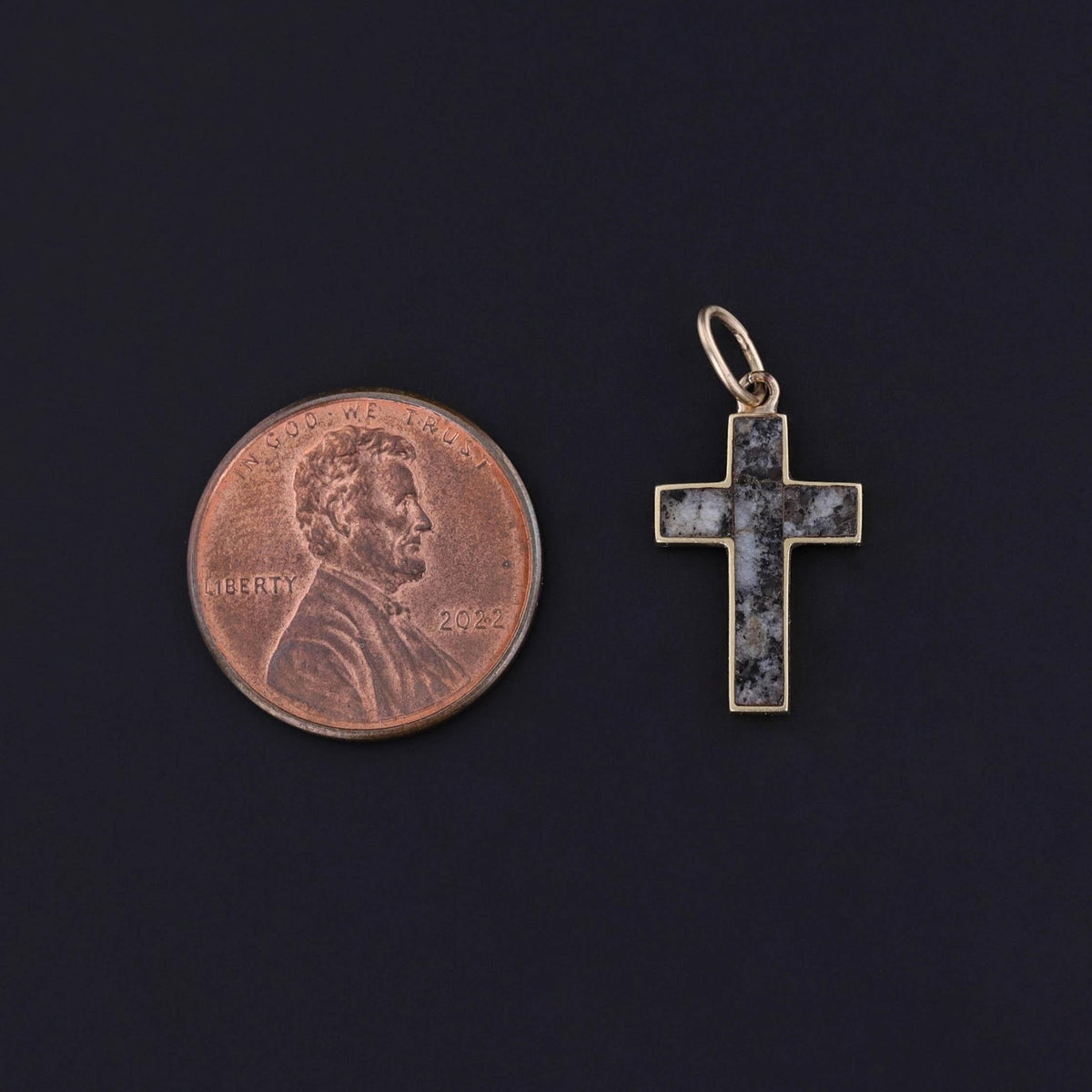 Antique Agate Cross of 15ct Gold - Trademark Antiques