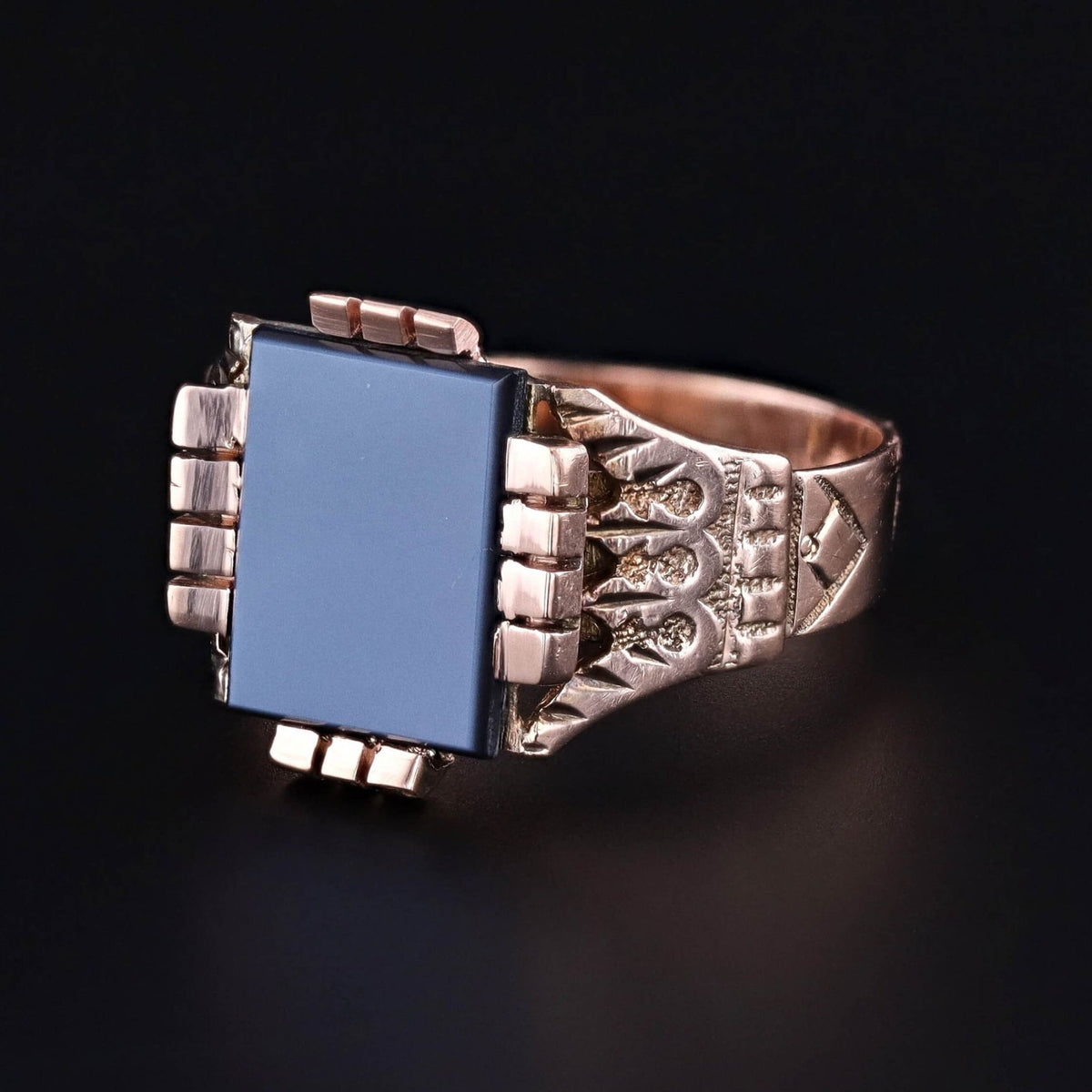 Antique Agate Singet Ring of 10k Gold - Trademark Antiques