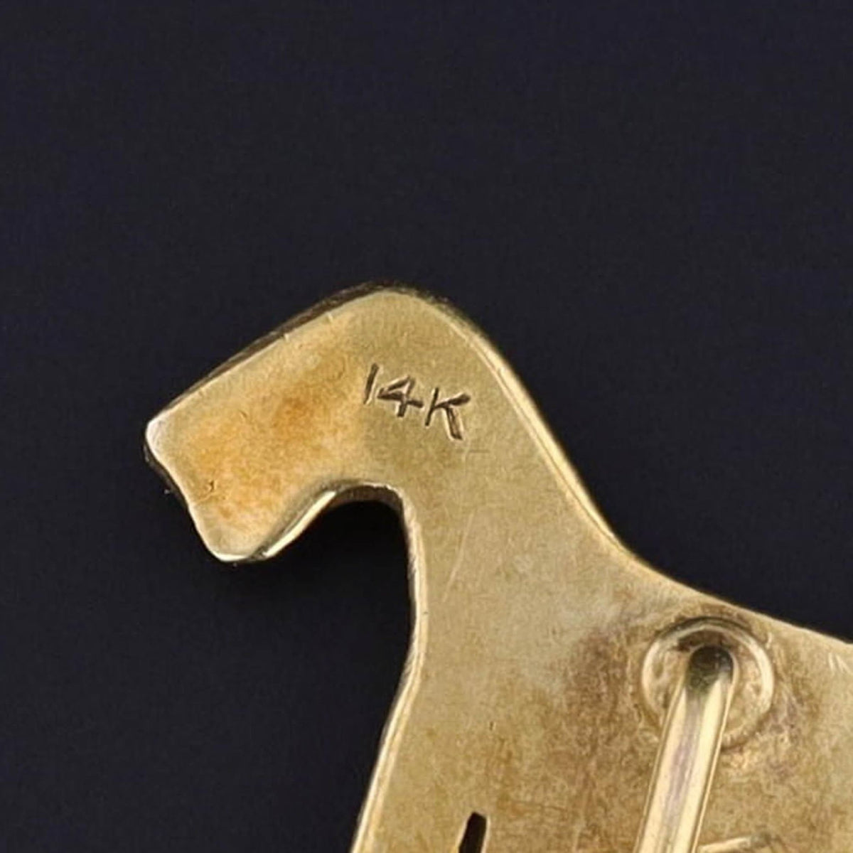 Antique Airedale Terrier Dog Stickpin of 14k Gold - Trademark Antiques