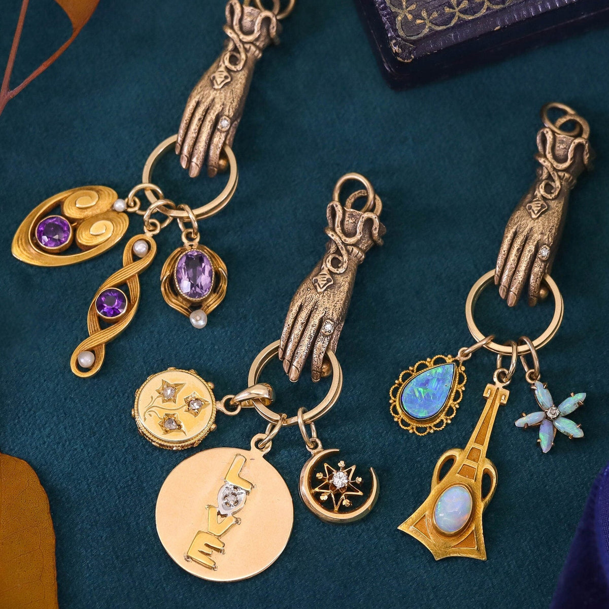 Antique Amethyst and Pearl Conversion Pendant of 10k Gold - Trademark Antiques