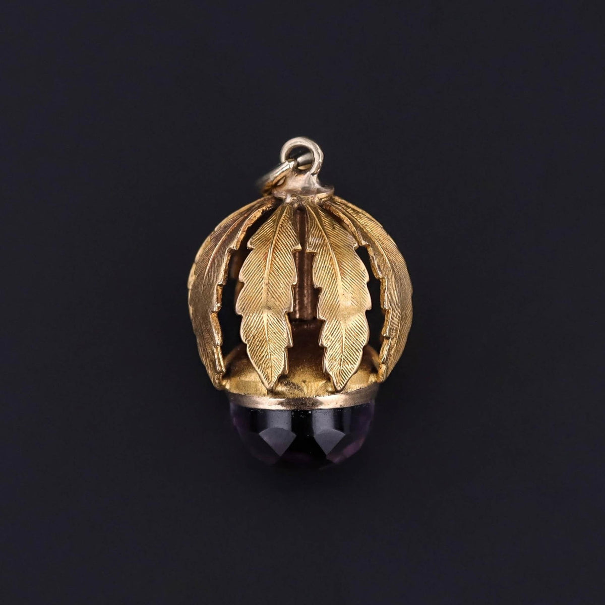 Antique Amethyst Charm of 14k Gold - Trademark Antiques