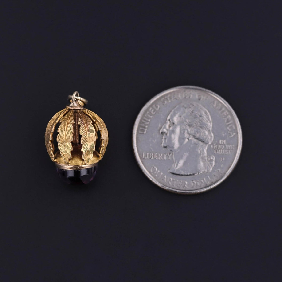 Antique Amethyst Charm of 14k Gold - Trademark Antiques