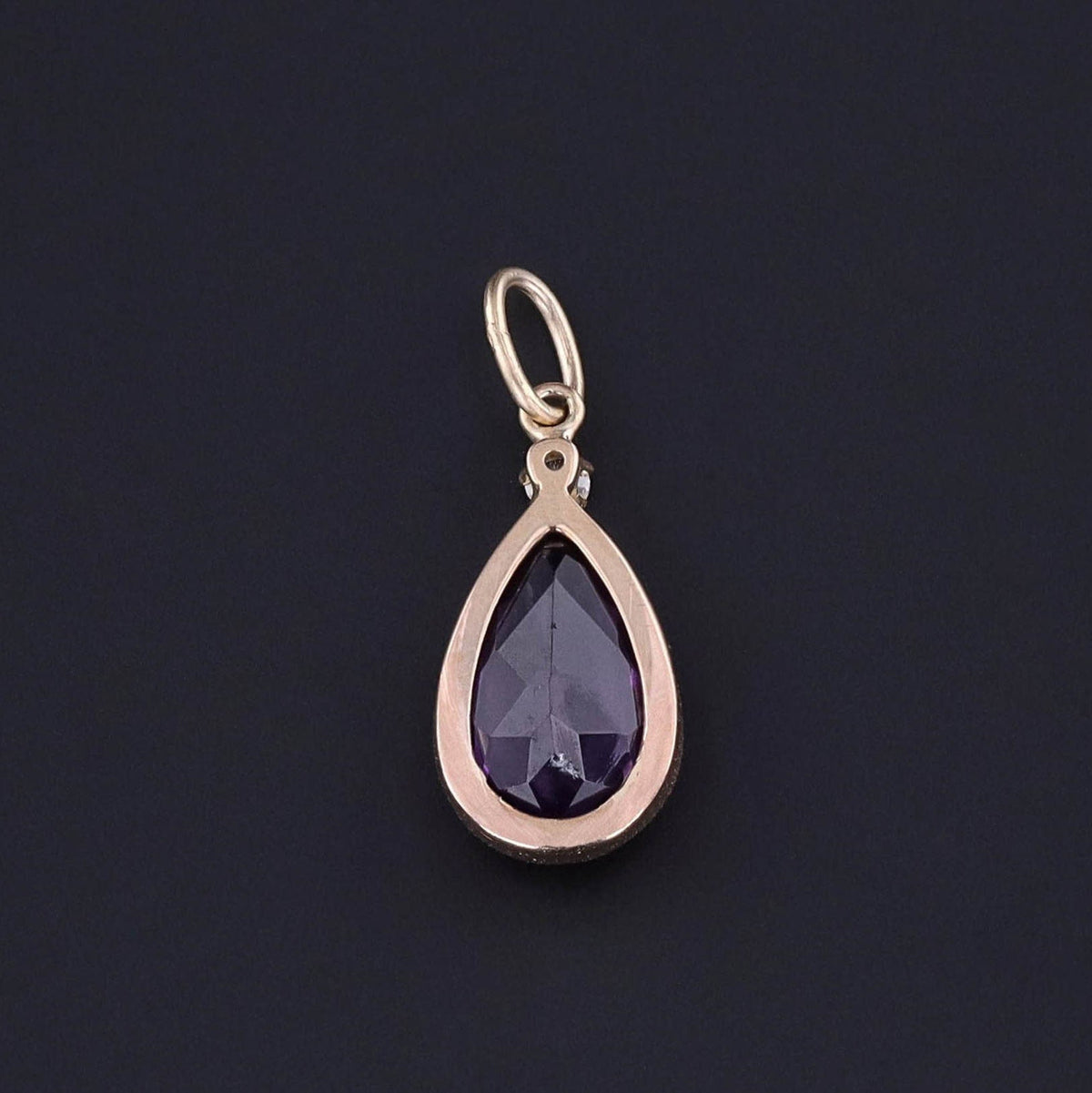 Antique Amethyst Conversion Charm of 14k Gold - Trademark Antiques