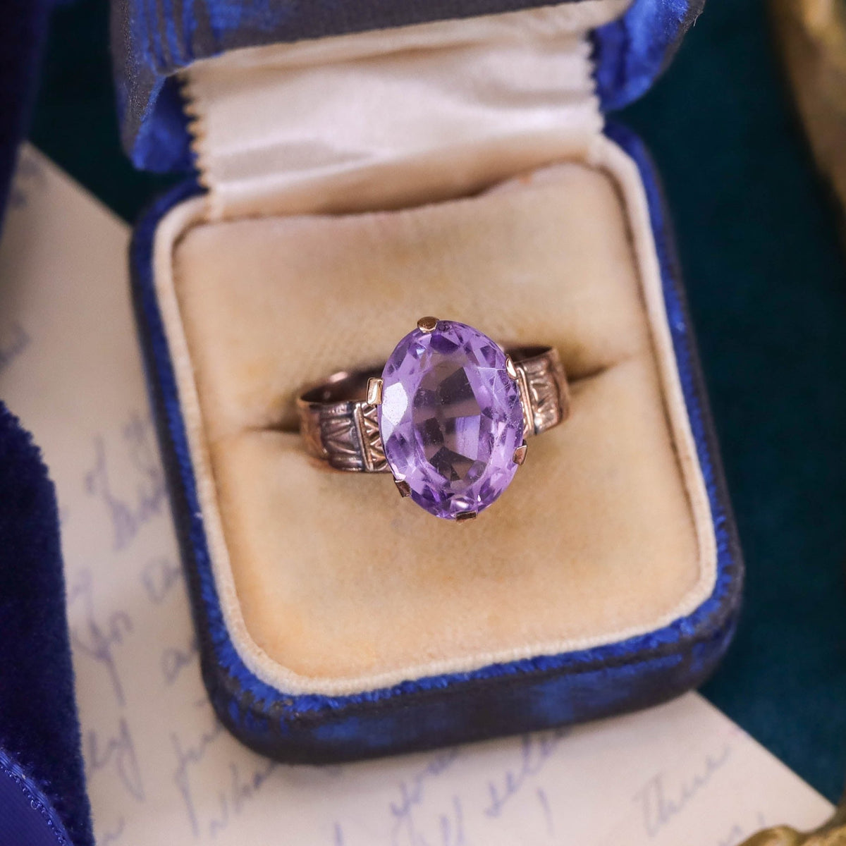 Antique Amethyst Ring of 9ct Gold - Trademark Antiques