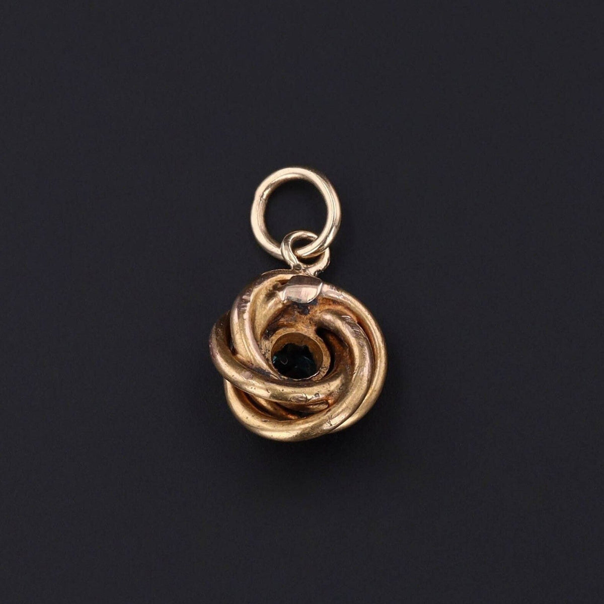 Antique Aqua Conversion Charm of 10k Gold - Trademark Antiques