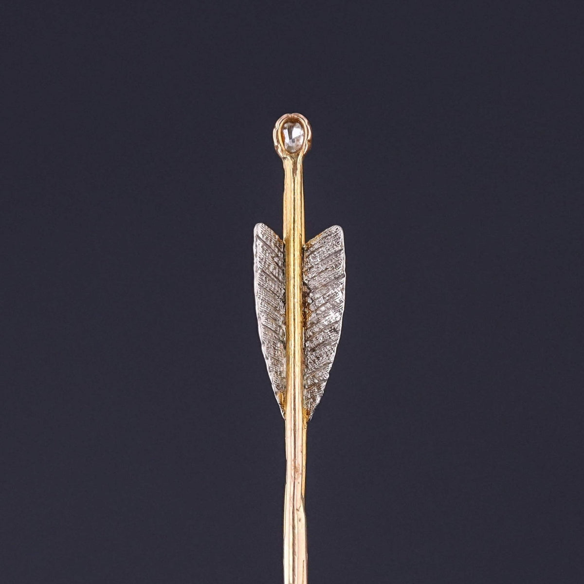 Antique Arrow Pin of 15k Gold and Platinum - Trademark Antiques