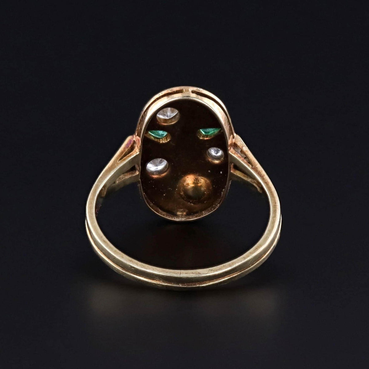 Antique Arts and Crafts Diamond Flower Ring of 14k Gold - Trademark Antiques