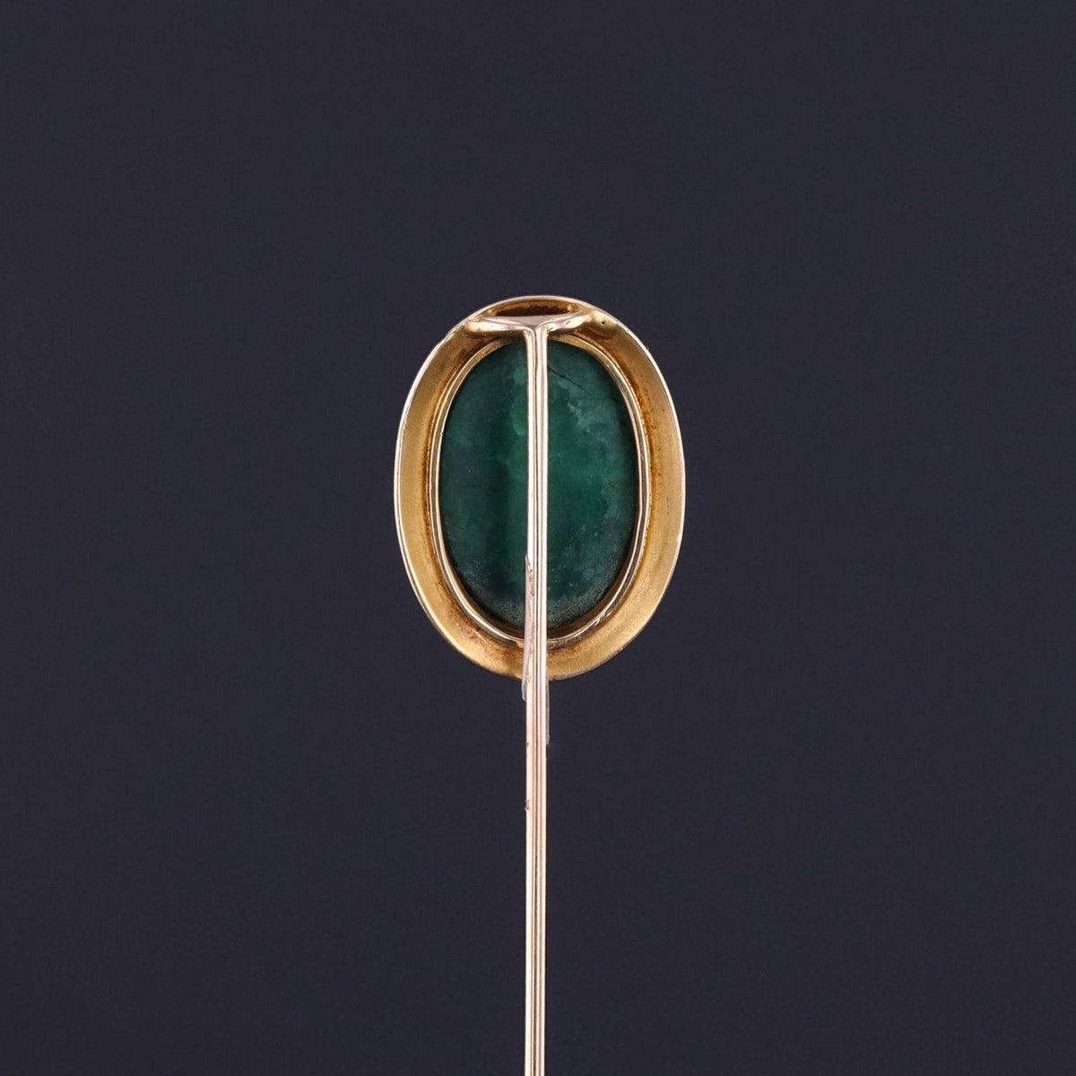Antique Azurite Malachite Peacock Eye Stickpin of 15ct Gold - Trademark Antiques