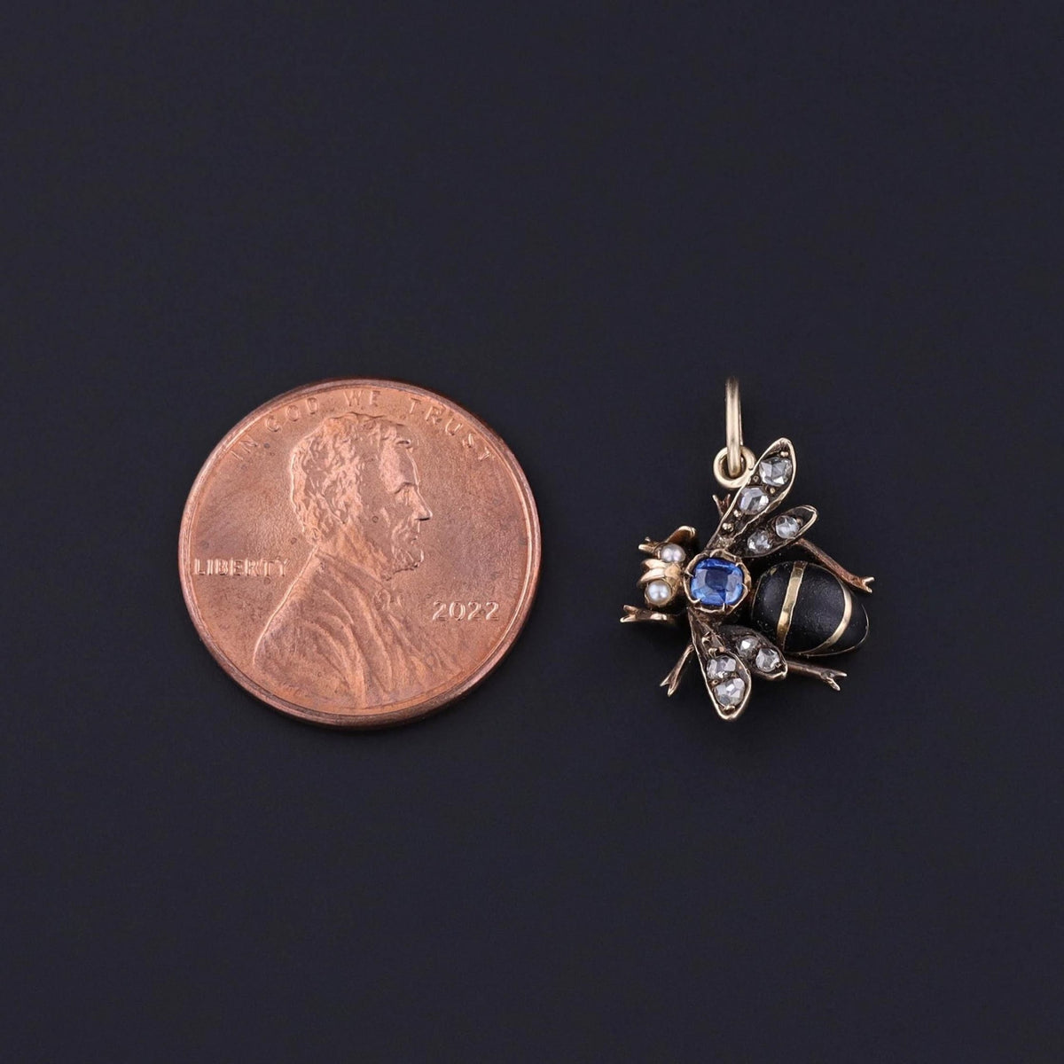 Antique Bee Charm of 14k Gold - Trademark Antiques