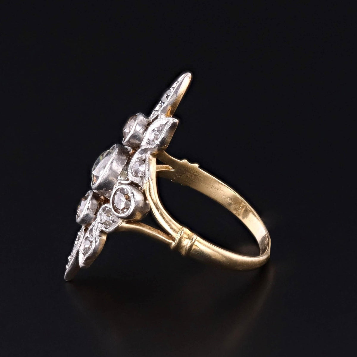 Antique Belle Epoque Diamond Ring of 18k Gold - Trademark Antiques