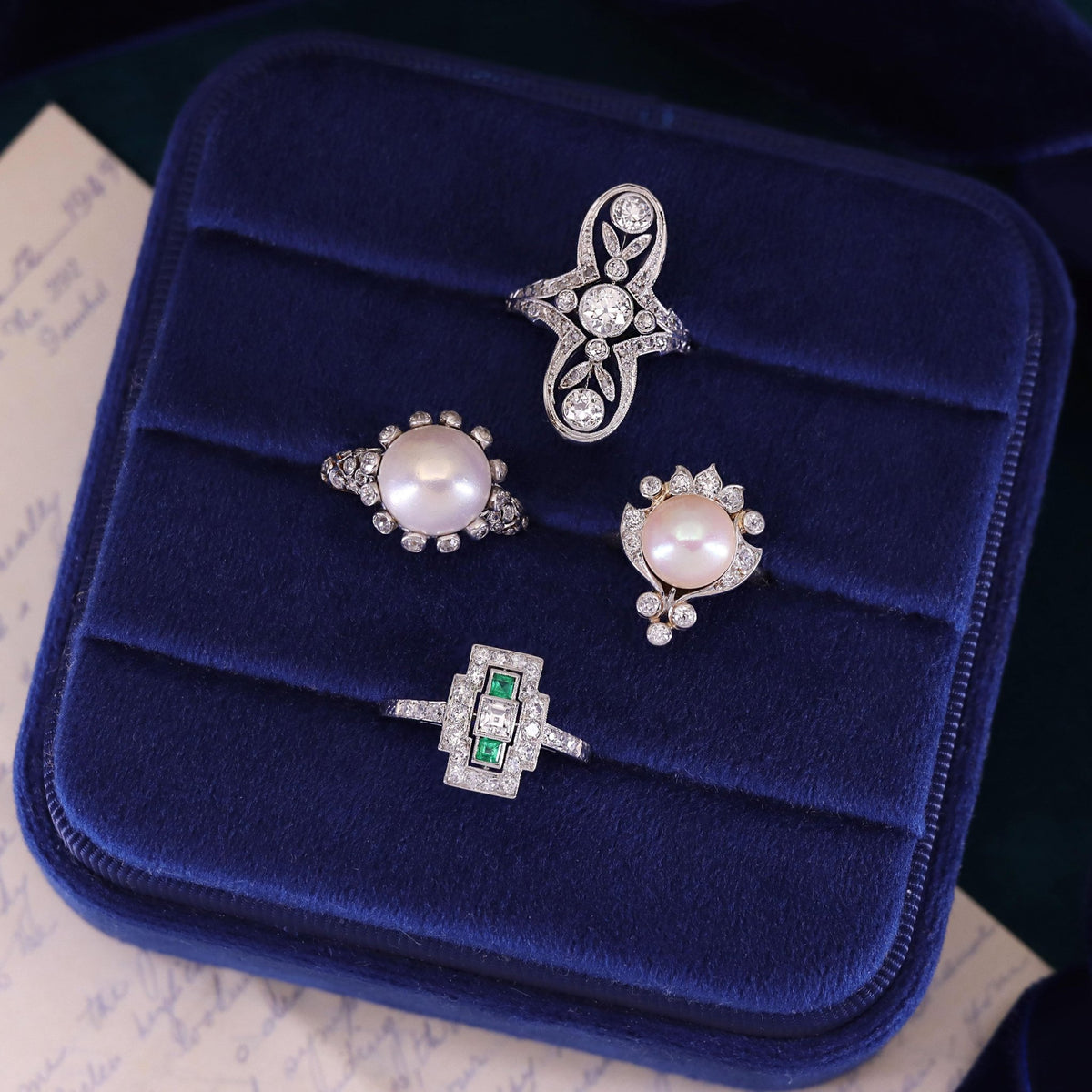 Antique Belle Epoque Diamond Ring of Platinum - Trademark Antiques