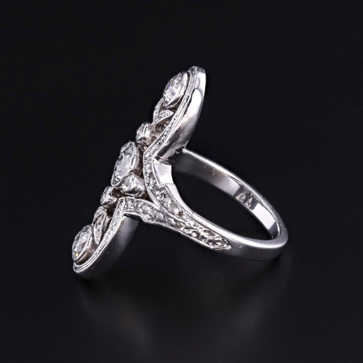 Antique Belle Epoque Diamond Ring of Platinum - Trademark Antiques