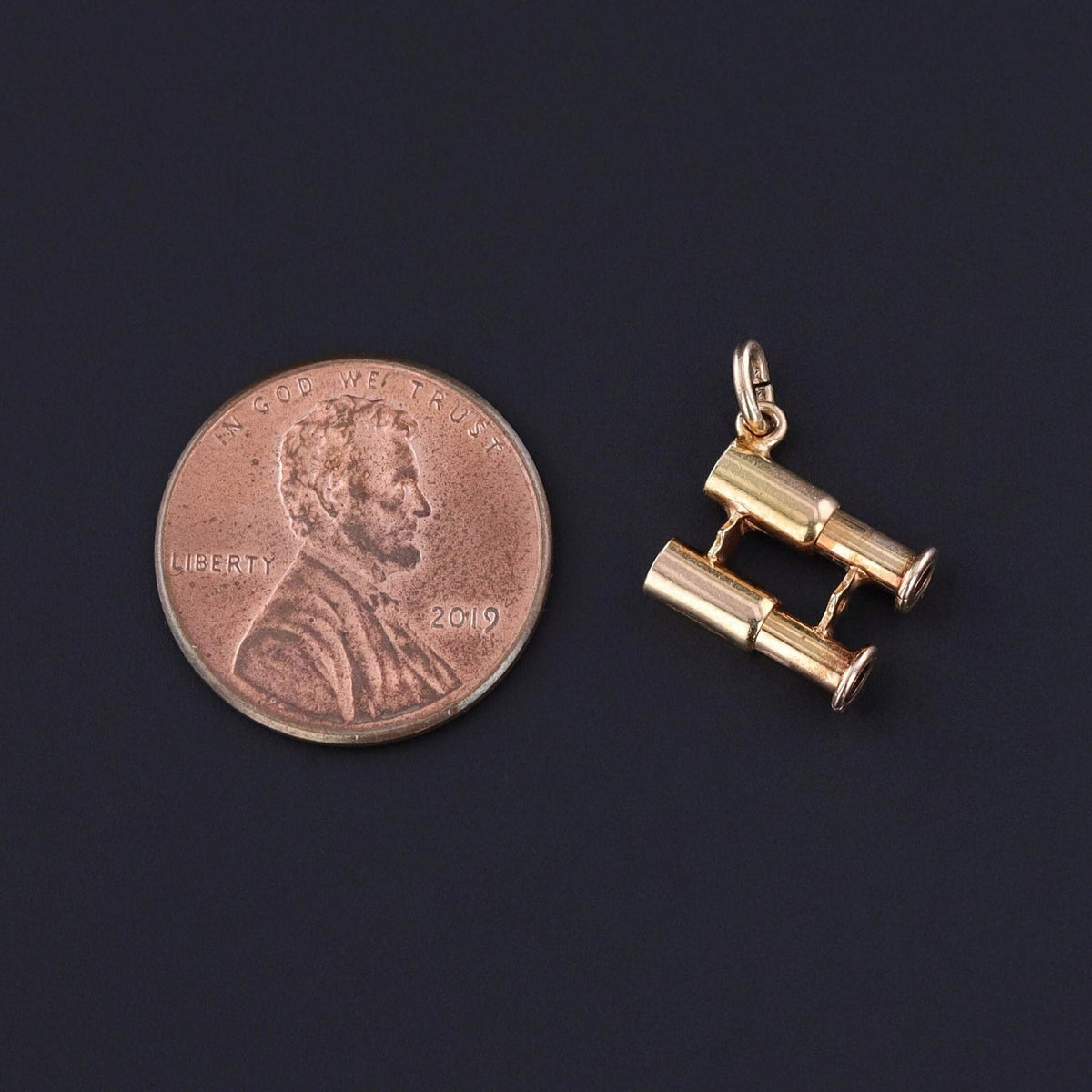 Antique Binoculars Charm of 10k Gold - Trademark Antiques