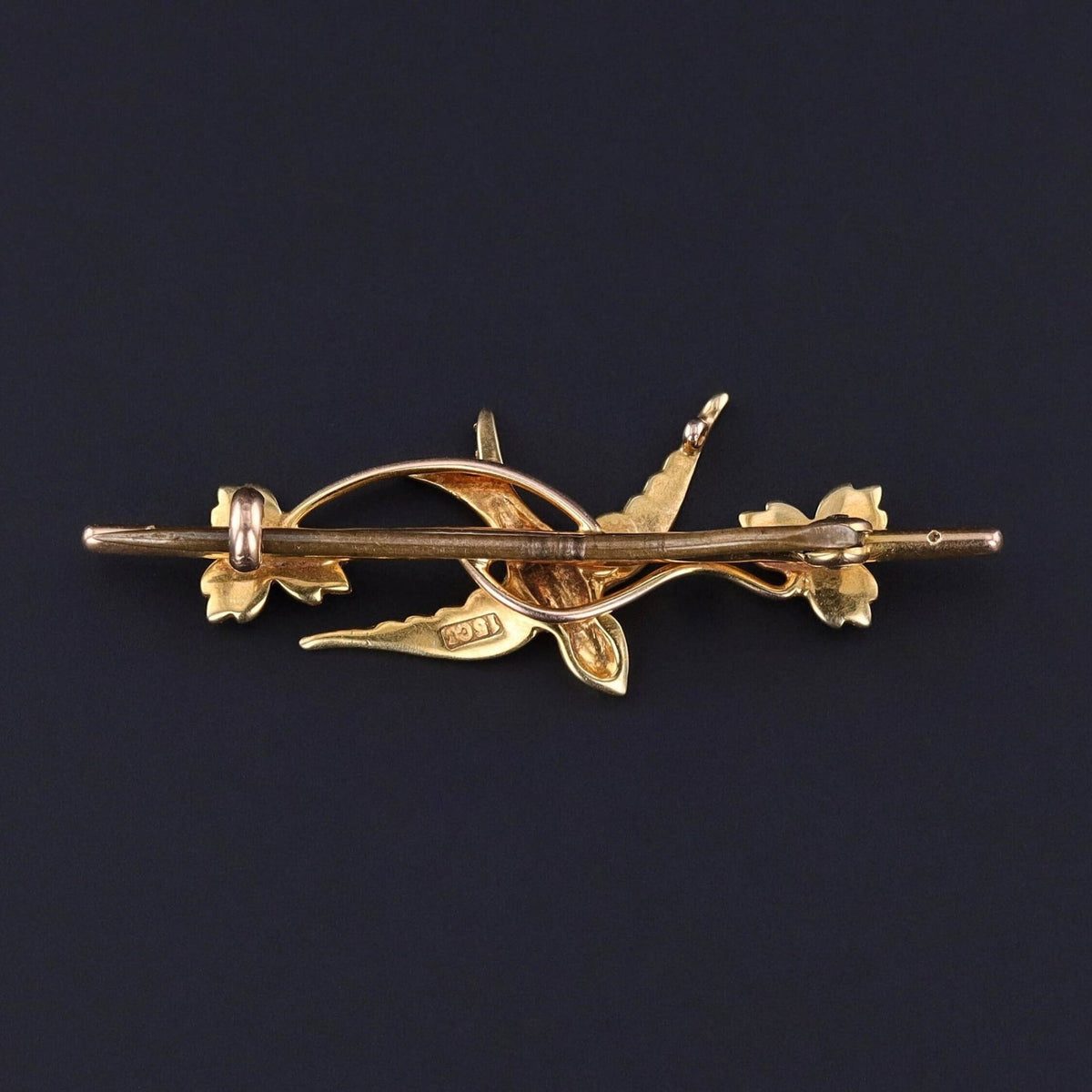 Antique Bird Bar Pin of 15ct Gold - Trademark Antiques