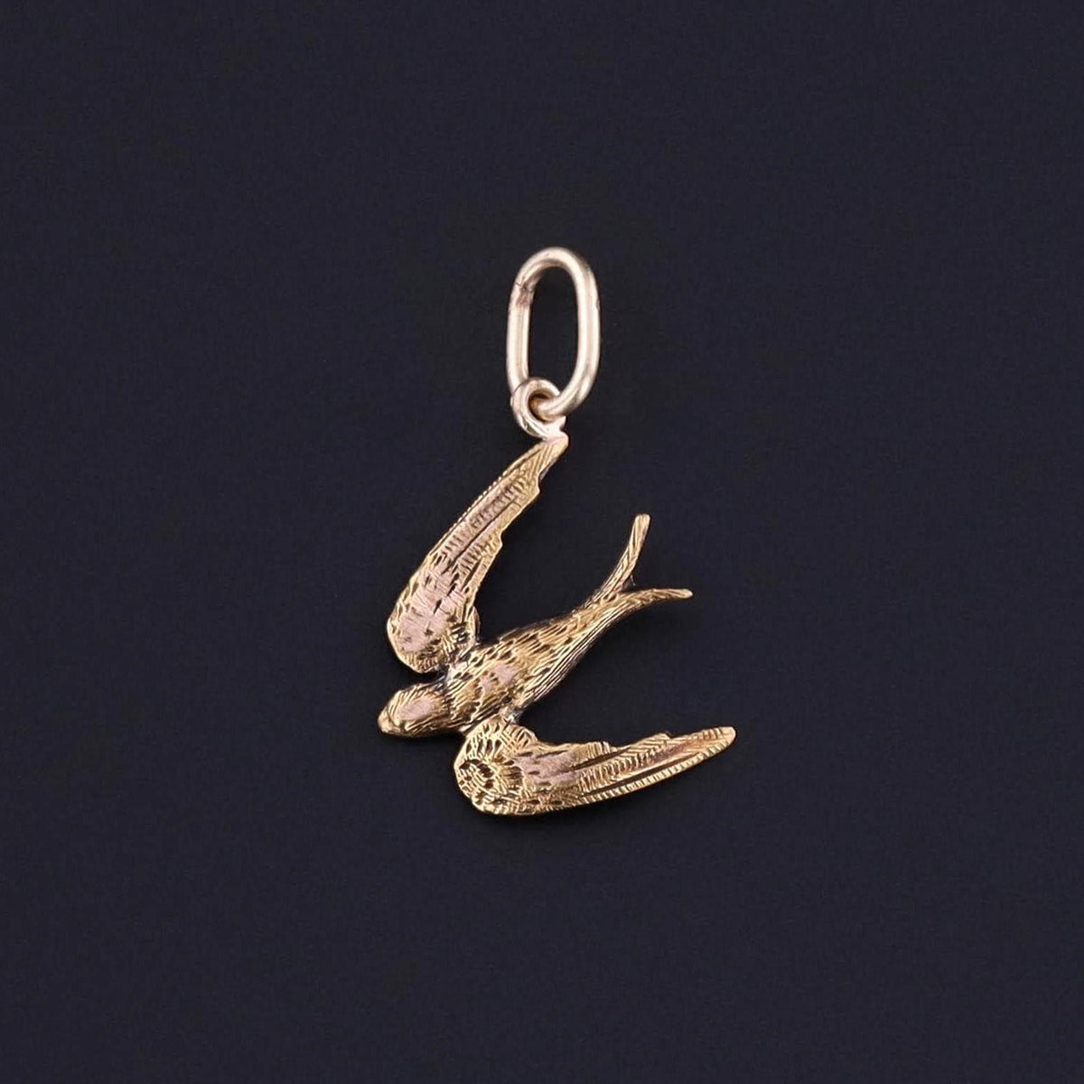 Antique Bird Charm of 14k Gold - Trademark Antiques