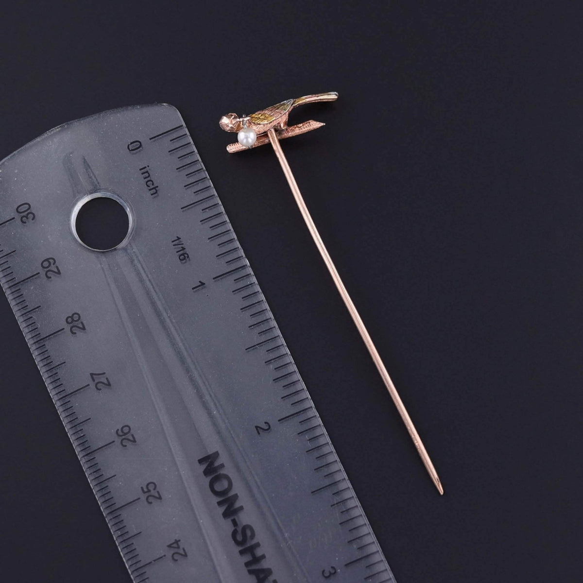 Antique Bird Hatpin of 14k Gold - Trademark Antiques