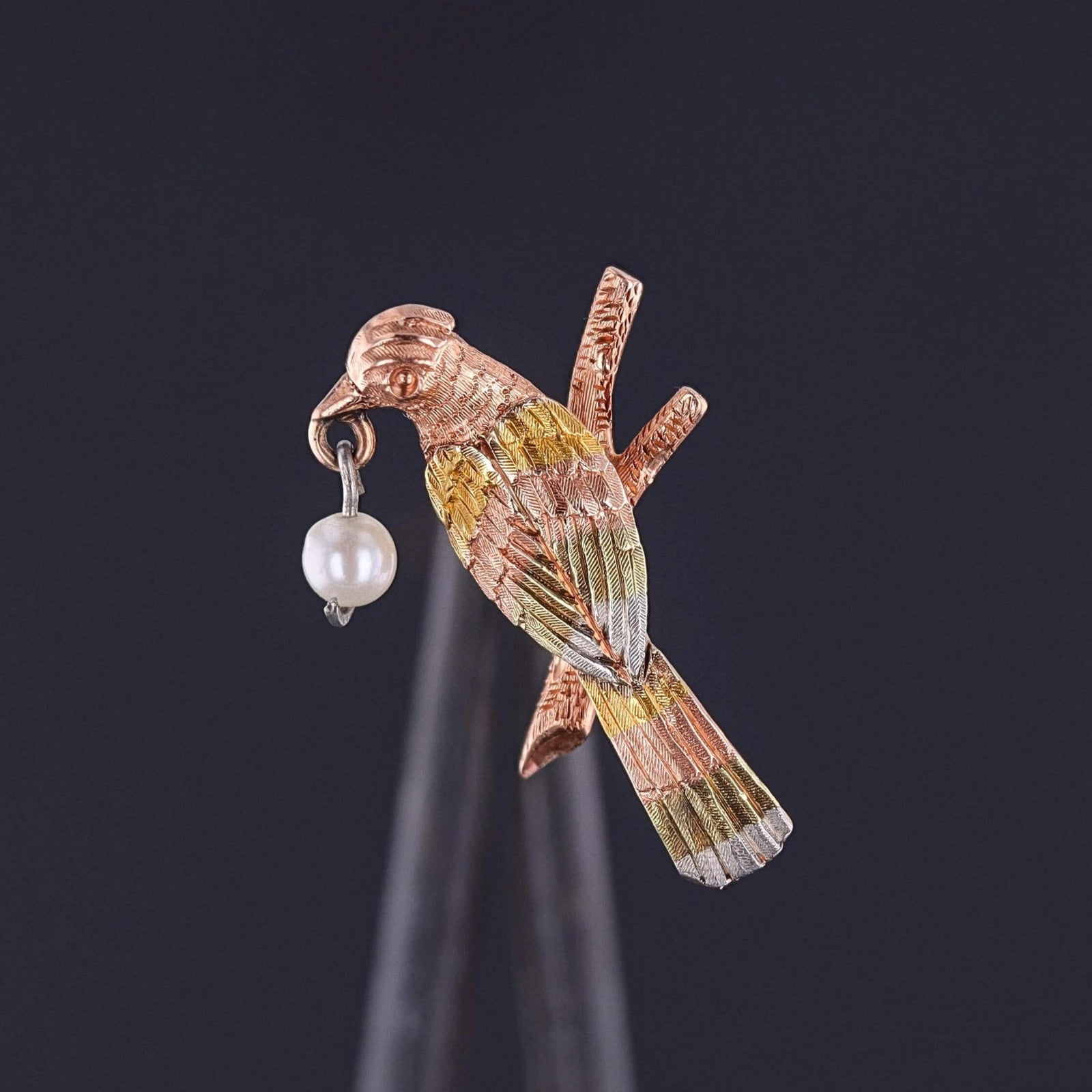 Antique Bird Hatpin of 14k Gold - Trademark Antiques