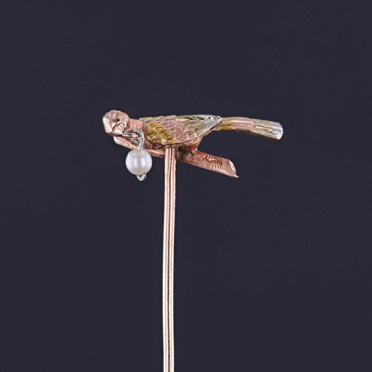 Antique Bird Hatpin of 14k Gold - Trademark Antiques