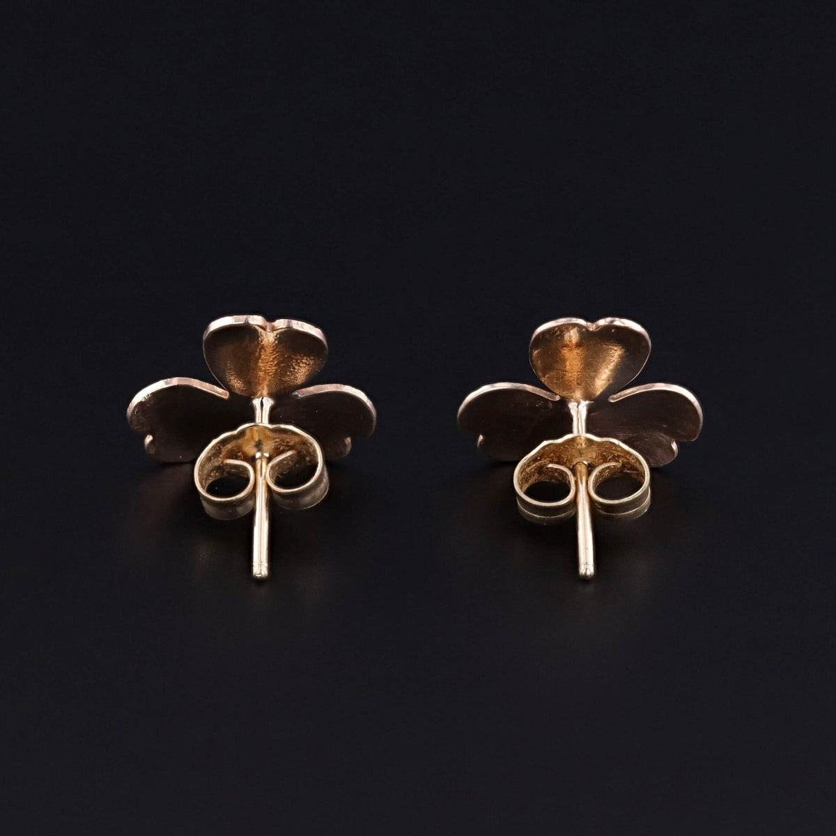 Antique Black Enamel Enamel Earrings of 14k Gold - Trademark Antiques