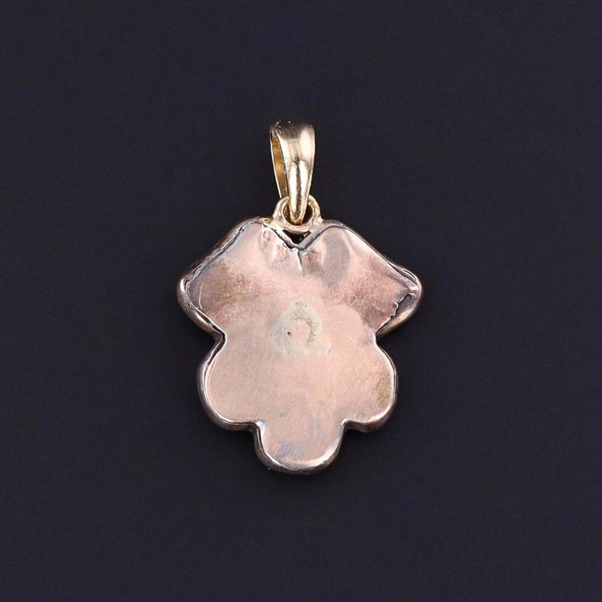 Antique Bohemian Garnet Pansy Pendant - Trademark Antiques