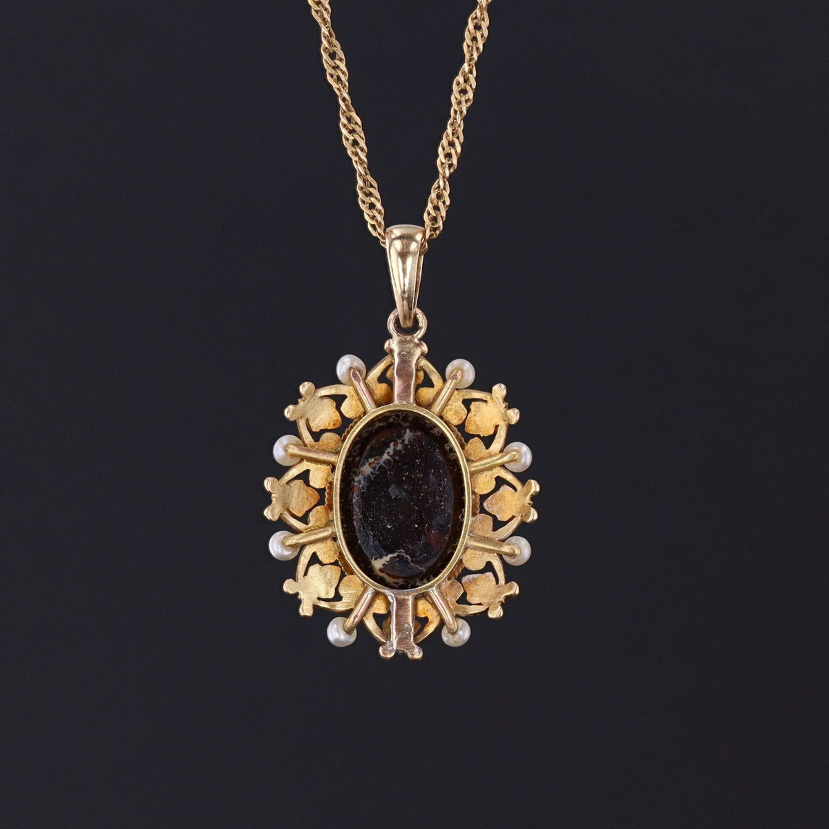 Antique Boulder Opal Conversion Pendant of 14k Gold - Trademark Antiques