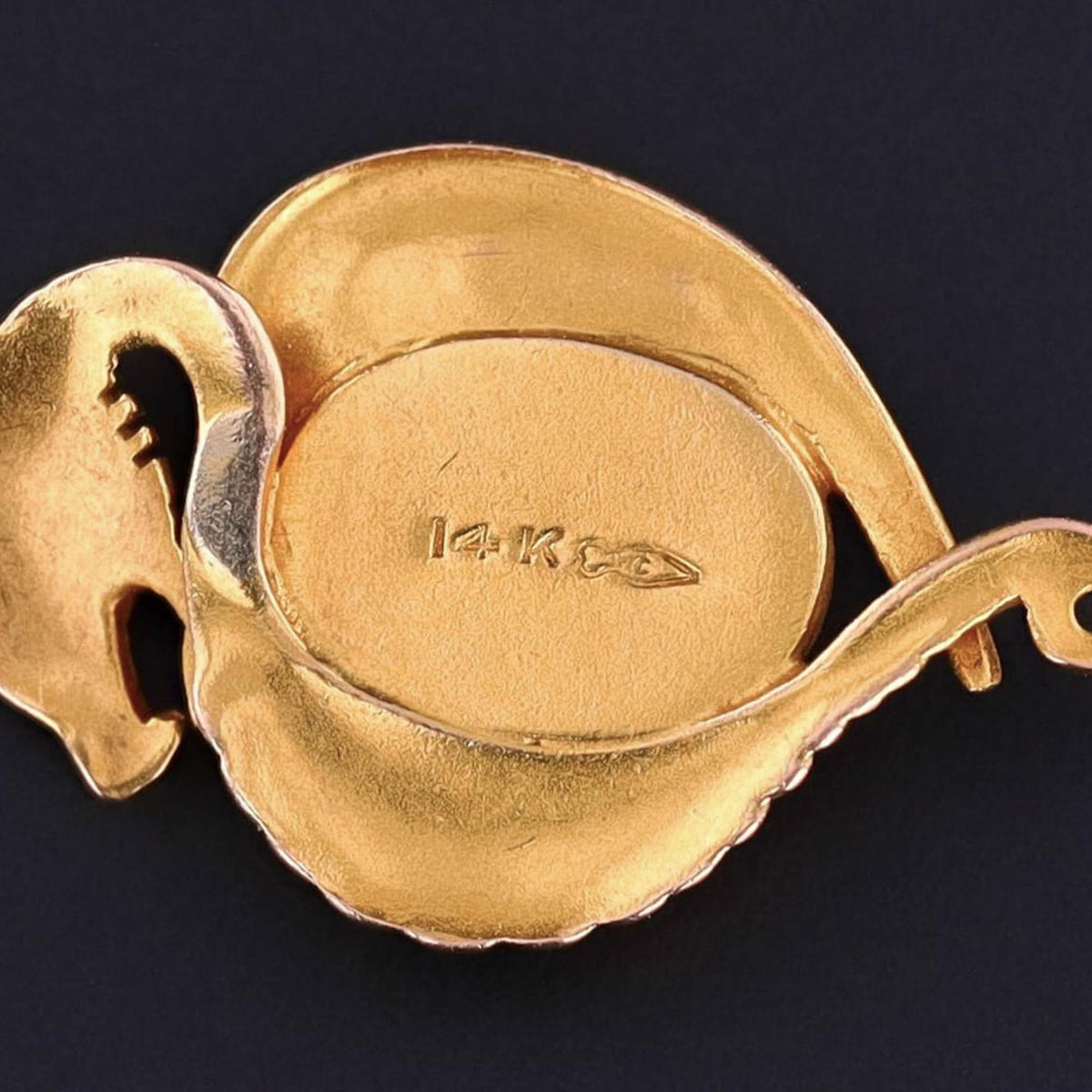 Antique Boulder Opal Dragon Charm of 14k Gold - Trademark Antiques